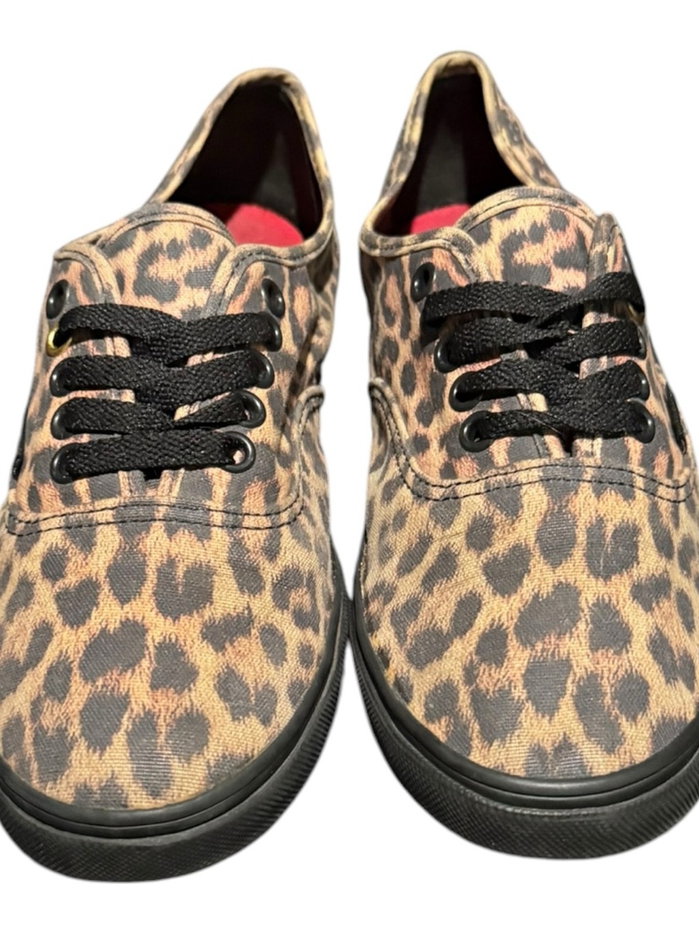 Vans Authentic Lowpro Leopard Women’s Size 7 Brown Skateboard Sneakers - Picture 4 of 9